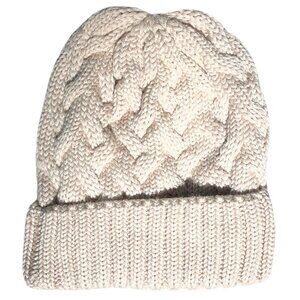 Adrienne Landau Cable Knit Beanie Hat Tan Kids Unisex NWT